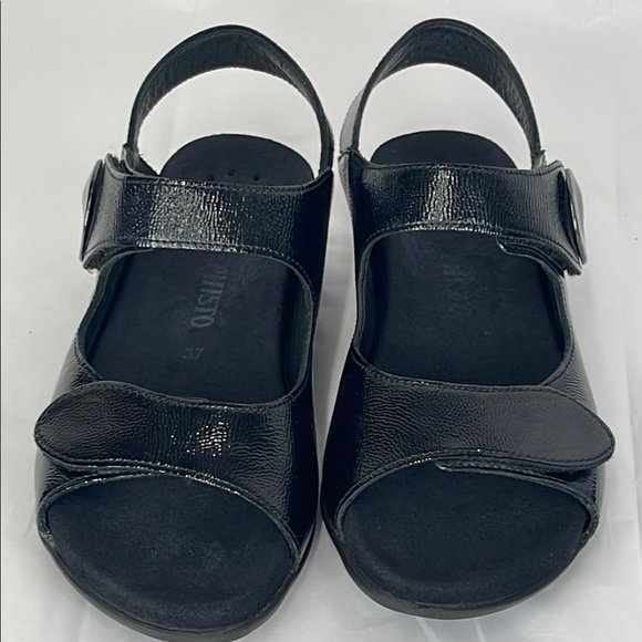 Mephisto Black Leather Sandals - Picture 7 of 9